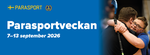 Bild där det står Parasportveckan 7-13 september 2026